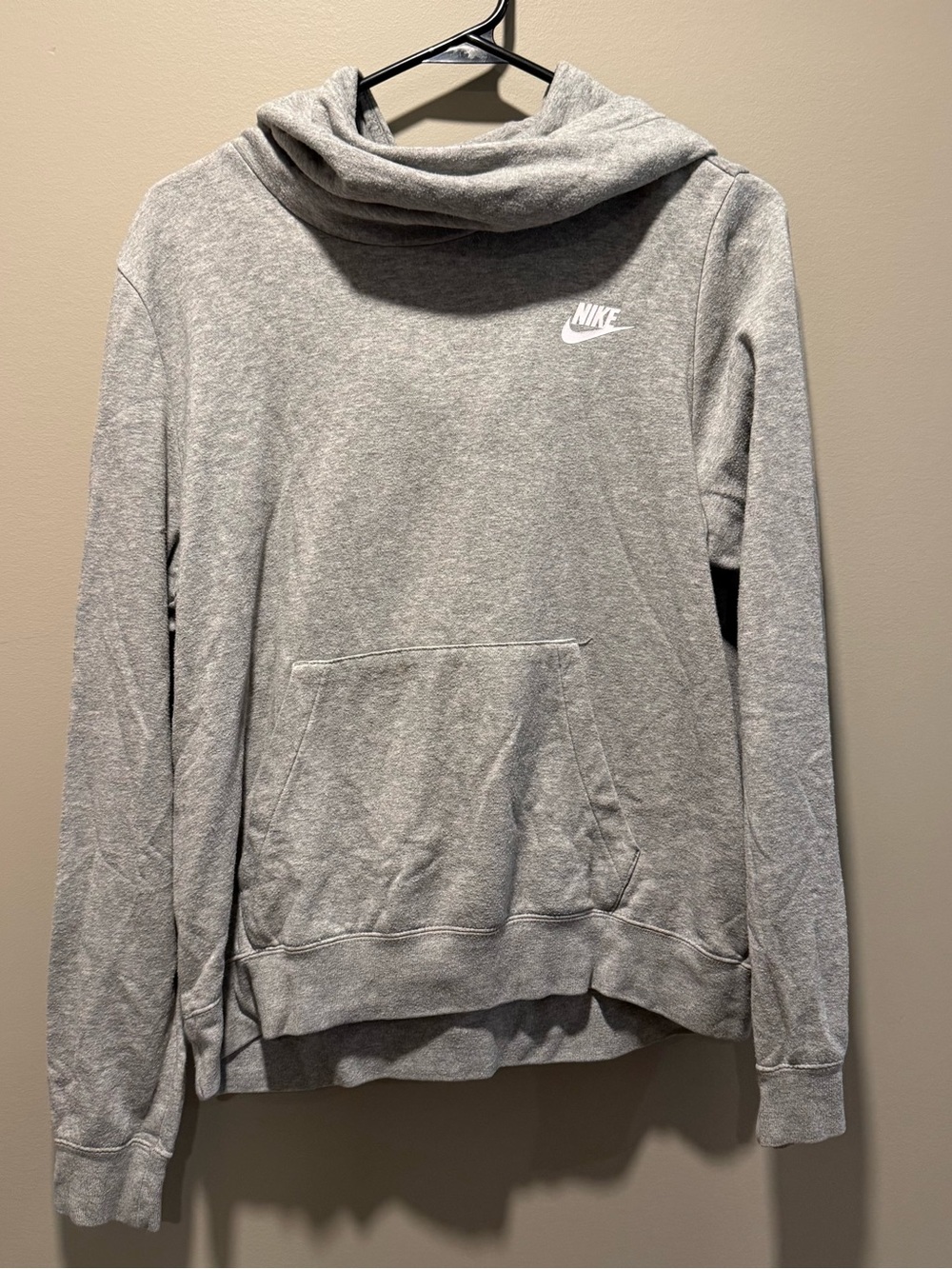 Nike Women’s Light Gray Cowl Neck Pullover Sweatshirt